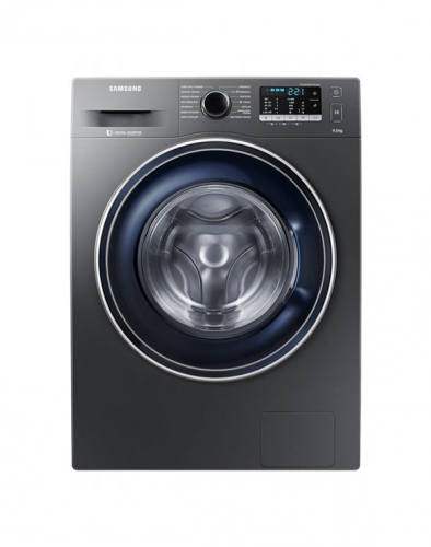 Samsung Front Loading Digital Washing Machine, 9 Kg, Silver - WW90J5475FX1AS